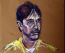 Fabio Ochoa Vasquez is seen in this artist drawing during his first court appearance  at the Federal Courthouse in Miami Monday, Sept. 10, 2001. Ochoa was extradited from Colombia on charges that he plotted to smuggle 30 tons of cocaine a month into the U.S. (AP Photo/Shirley Henderson)