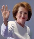 FILE--Elizabeth Dole, wife of former Sen. Bob Dole, is shown in this Aug. 1, 2000, file photo in Philadelphia. Dole will announce Tuesday, Sept. 11, 2001, in her hometown of Salisbury, N.C., that she is entering the race for the Senate seat now held by Jesse Helms.  (AP Photo/Elise Amendola, File)