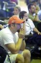 Tom Fickett of Shreveport, La., waits at Detroit Metropolitan Airport in Romulus, Mich., Tuesday, Sept. 11, 2001 after the terrorism attacks on New York and Washington, D.C. (AP Photo/Carlos Osorio)