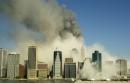 This is a view of the Manhattan skyline from Brooklyn, Tuesday, Sept. 11, 2001, after the World Trade Center towers collapsed following being struck by airplanes. (AP Photo/Kathy Willens)