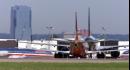 Commercial Airliners are lined up after landing at Little Rock National Airport Tuesday, Sept. 11, 2001, in Little Rock, Ark. Authorities went on alert from coast to coast Tuesday, halting all air traffic following attacks on the World Trade Center and the Pentagon. (AP Photo/Danny Johnston)