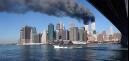 Smoke billows from the towers of the World Trade Center in New York, Tuesday, Sept. 11, 2001. In one of the most horrifying attacks ever against the United States, terrorists crashed two airliners into the World Trade Center in a deadly series of blows that brought down the twin 110-story towers. (AP Photo/Jim Collins)