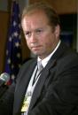 Director of Public Safety at Logan International Airport, Joseph Lawless speaks at a news conference Tuesday, Sept. 11, 2001, in Boston. American Airlines Flight 11 from Boston to Los Angeles was reportedly highjacked and crashed into the World Trade Center in New York. (AP Photo/Michael Dwyer)