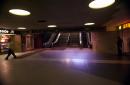 An entrance to Penn Station in New York is nearly deserted following a terrorist attack on the World Trade Center Tuesday, Sept. 11, 2001. The station was closed briefly, but reopened after 2 p.m. (AP Photo/Tim Donnelly)