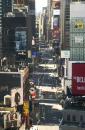 A nearly-deserted Times Square is seen in the late morning hours of Wednesday, Sept. 12, 2001. The normal bustling car and foot traffic on Broadway through Times Square is almost non-existant a day after the terrorist attack on the World Trade Center in lower Manhattan.  (AP Photo/Amy Sancetta)