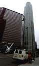 A television news van sits parked near the 72 story Library Tower, tallest building in Los Angeles, which has been closed, due to terrorism acts in New York and Washington, September 11, 2001. Several of the airplanes which crashed into the New York World Trade Center and The Pentagon in Washington were bound for Los Angeles. REUTERS/Fred Prouser