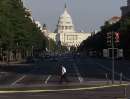 Pennsylvania Avenue appears desolate looking towards the U.S. Capitol September 11, 2001, after all government offices were closed due to an aircraft that crashed into the Pentagon earlier in the day. In the worst attack on American soil since Pearl Harbor, three hijacked planes slammed into the Pentagon and New York's landmark World Trade Center on Tuesday, demolishing the two 110-story towers that symbolize U.S. financial might. RETUERS/Brendan McDermid