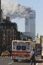 Smoke billows from the two World Trade Center towers after planes crashed into each tower, in New York on September 11, 2001. (Peter Morgan/Reuters)