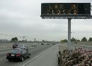 A sign on the 105 West freeway indicates that Los Angeles International Airport is closed, due to terrorism threats September 11, 2001 in Los Angeles. Several of the airplanes which crashed into the New York World Trade Center and The Pentagon in Washington were bound for Los Angeles. (Jim Ruymen/Reuters)