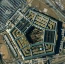 FILE--This one-meter resolution image of the Pentagon was taken at approximately 10:30 am on Dec. 28, 2000 by Space Imaging's IKONOS satellite.  Clearly visible are the cars in the parking lot, the Pentagon's renown 5-sided shape and the building's inner rings.  At top right is the helipad.  Tuesday, Sept. 11, 2001, a hijacked jetliner crashed into the Pentagon near the helipad, and secondary explosions were reported in the aftermath of the attack.(AP Photo/www.SpaceImaging.com)